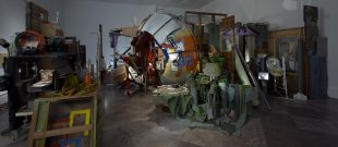 Installation view of Dennis Maher’s House of Collective Repair, 2012–13