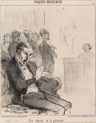 Honoré Daumier&#039;s Une victime de la politesse, 1852