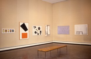 Installation view of Intimate Gestures, Realized Visions: Masterworks on Paper from the Collection of the Albright-Knox Art Gallery