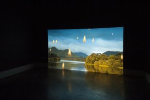 Installation view of Kelly Richardson: Legion, featuring Richardson&#039;s Exiles of the Shattered Star, 2006