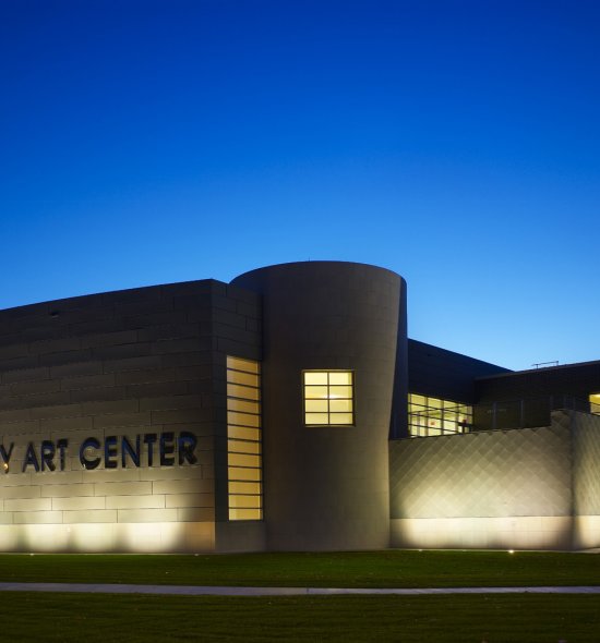 Burchfield Penney Art Center at night