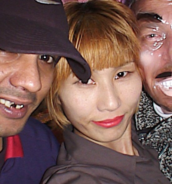 Photo of three members of artist collective Mongrel