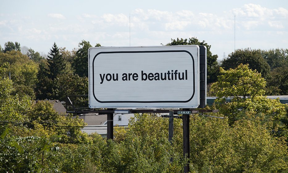 Matthew Hoffman’s You Are Beautiful billboard at Hyde Park Boulevard and Seneca Avenue