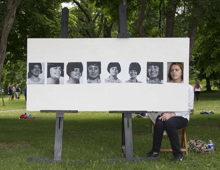 A student from St. Mary&#039;s High School re-creates Gerhard Richter’s Eight Student Nurses, 1966