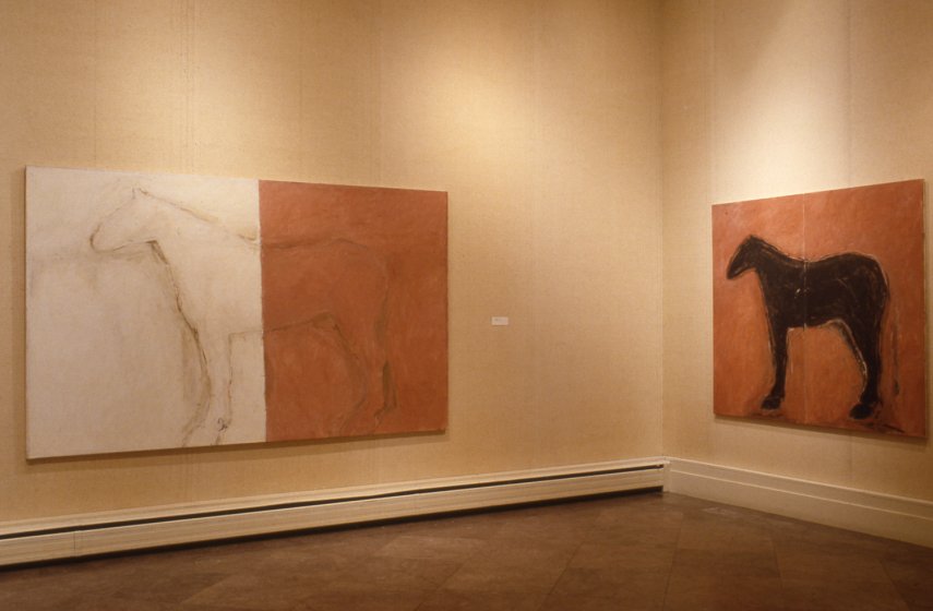 Installation view of Susan Rothenberg: Paintings and Drawings, Albright-Knox Art Gallery, November 14, 1992–January 3, 1993